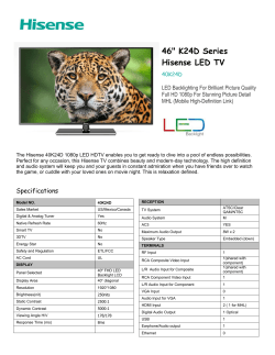 46" K24D Series Hisense LED TV