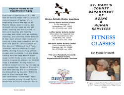 fitness classes - St. Mary`s County Government