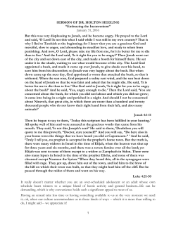 Embracing the Inconvenient - Sequoyah Hills Presbyterian Church