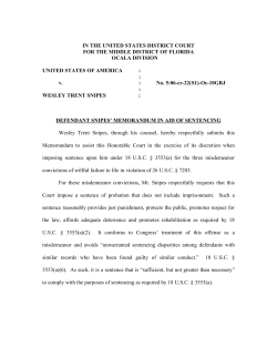 sentencing memo