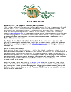 PGVG Seed Auction