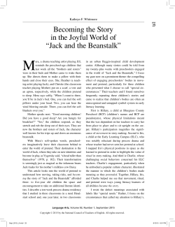 Becoming the Story in the Joyful World of &ldquo;Jack and the