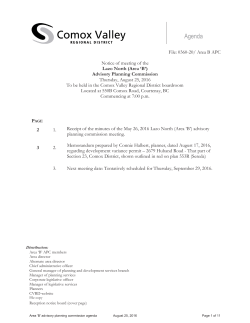 Agenda - Comox Valley Regional District