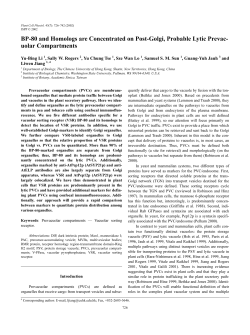 BP-80 and Homologs are Concentrated on Post