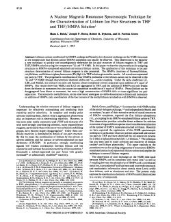 A Nuclear Magnetic Resonance Spectroscopic Technique for the