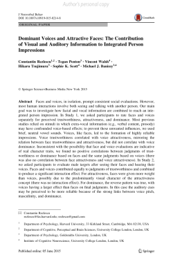 Dominant Voices and Attractive Faces: The