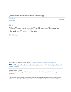 The History of Review in American Criminal Courts