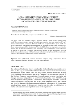 LEGAL SITUATION AND FACTUAL POSITION OF NON