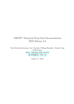 Documentation - Geographical Research On War, Unified Platform