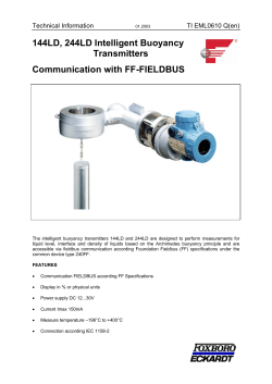 144LD, 244LD Intelligent Buoyancy Transmitters Communication