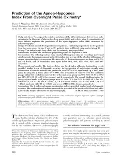 Prediction of the Apnea-Hypopnea Index From Overnight Pulse