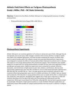 Athletic Field Paint Effects on Turfgrass Photosynthesis Grady L