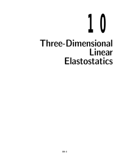Three-Dimensional Linear Elastostatics