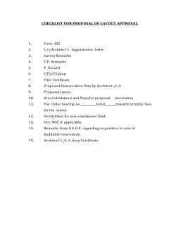 CHECKLIST FOR PROPOSAL OF LAYOUT APPROVAL 1. Form 302