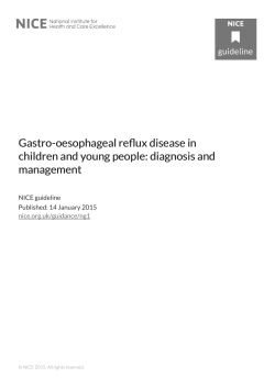 Gastro-oesophageal reflux disease in children and young