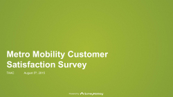 Metro Mobility Customer Satisfaction Survey