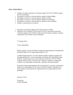SELF-ASSESSMENT Includes an explicit statement of continued