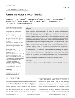 Forests and water in South America