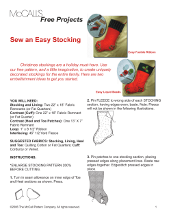 Free Projects Sew an Easy Stocking