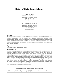 History of Digital Games in Turkey