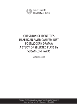 Quest/ion of Identities in African American Feminist Postmodern
