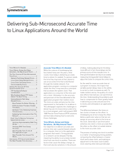 the "Delivering Sub-Microsecond Accurate Time to Linux