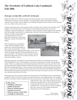 The Newsletter of Lubbock Lake Landmark Fall 2006