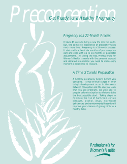 Pre-conception Brochure - Professionals for Women`s Health