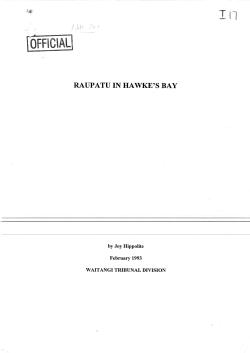 raupatu in hawke`s bay