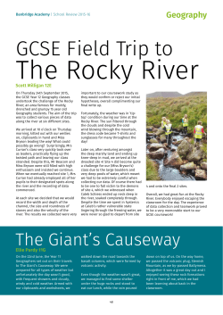 GCSE Field Trip to - Banbridge Academy