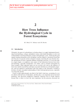 2 How Trees Influence the Hydrological Cycle in Forest Ecosystems