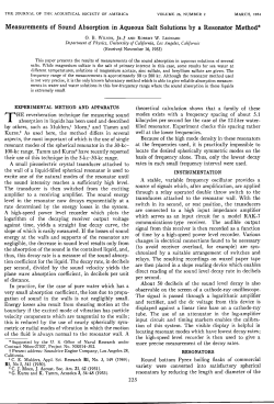 Acoustic Absorption, Wilson