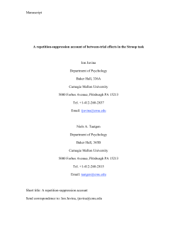 Manuscript A repetition-suppression account of between