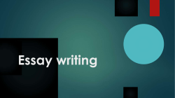 Essay writing - Bramcote College