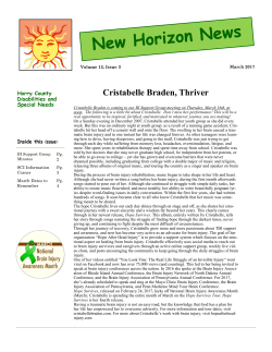 March 2017 Newsletter - Horry County Disabilities and Special Needs