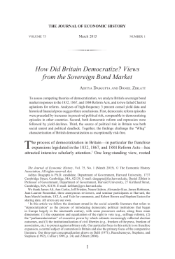 How Did Britain Democratize? Views from the Sovereign Bond Market