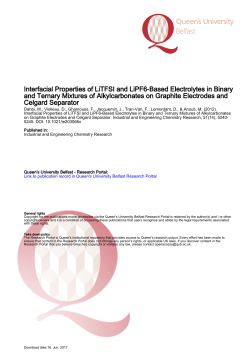 Interfacial Properties of LiTFSI and LiPF6-Based Electrolytes