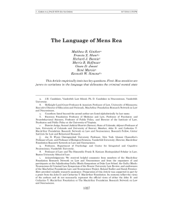 The Language of Mens Rea
