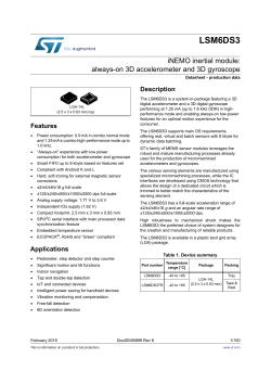 iNEMO inertial module: always-on 3D