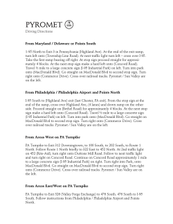 From Maryland / Delaware or Points South 1