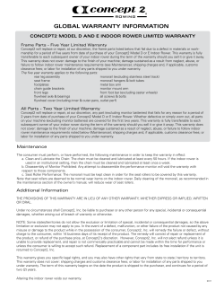 Indoor Rower Warranty