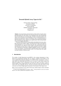 Towards Hybrid Array Types in SAC