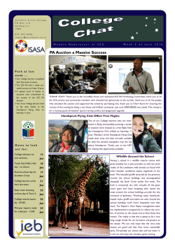 Chat 19 of 2016 - Southern Cross Schools