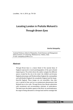 Locating London in Prafulla Mohanti`s Through Brown Eyes