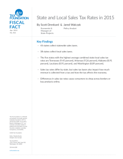 State and Local Sales Tax Rates in 2015