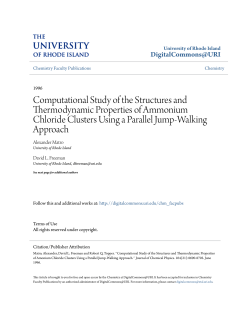 Computational Study of the Structures and Thermodynamic