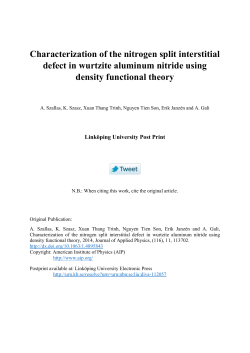 Characterization of the nitrogen split interstitial defect in wurtzite