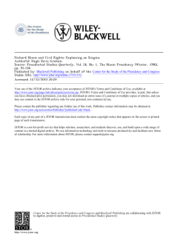 Richard Nixon and Civil Rights: Explaining an