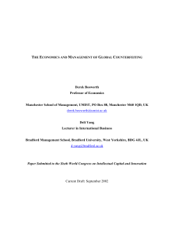 the economics of counterfeiting