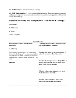 Impact on Society and Ecosystem of Columbian Exchange